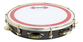 Pandeiro Contemporanea 10 41dtssn Pele Super Nylon Dourado