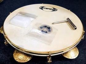 Pandeiro Contemporânea 10 P 27cll Preto Prof Couro Luthier Pandeiro Contemporânea 10 P 27cll Preto Prof Couro Luthier