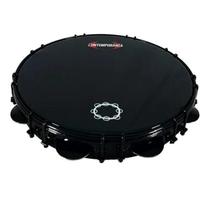 Pandeiro contemporanea 12 40pbcf black formica preto tarraxa dupla