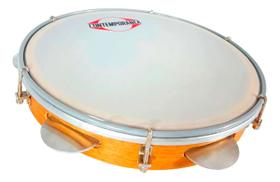 Pandeiro contemporanea md 10'' pele leitosa light 82lt