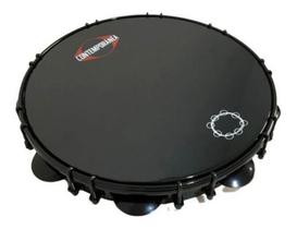 Pandeiro Contemporânea Prof Carlos Café 40pbcf 12 Pol Preto