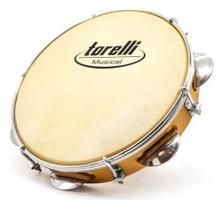 Pandeiro De 8 Em Abs Com Pele Animal Torelli Tp800