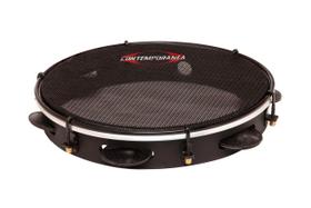 Pandeiro de Estudo Contemporânea 10 Black Mudo PAD01PBK