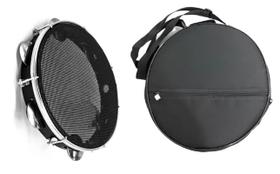 Pandeiro De Estudo Pele Muda Com Abafadores Torelli e Capa