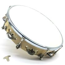 Pandeiro de madeira 10'' Pele de Couro animal MXP 108N