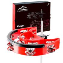 Pandeiro de tambor EASTROCK com parafuso de montagem e jingles duplos