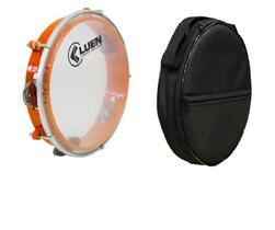 Pandeiro Infantil Abs lARANJA Pele Cristal 8" + Capa Pandeiro Infantil Abs lARANJA Pele Cristal 8" + Capa