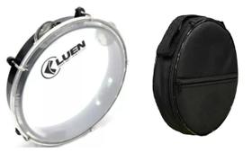 Pandeiro Infantil Abs Preto Pele Cristal 8" + Capa