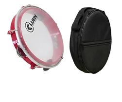 Pandeiro Infantil Abs Vermelho Pele Cristal 8" + Capa Pandeiro Infantil Abs Vermelho Pele Cristal 8" + Capa