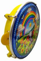 Pandeiro Infantil Junior 8 Pele Holografica Abs Elefante AM