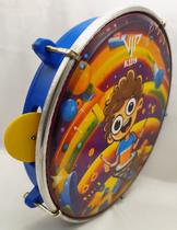 Pandeiro Infantil Junior 8 Pele Leitosa Abs Menino Batuque