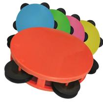 Pandeiro Infantil Resistente 13 cm Pequeno Brinquedo Festas Fantasia Prenda Crianças Cores Sortidas