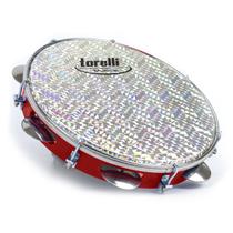 Pandeiro Injetado 10" Pele Holográfica Torelli TP 308 Red