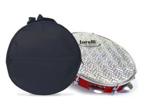 Pandeiro Injetado 10 Pele Holográfica Tp 308 Vermelho C/Capa - Torelli