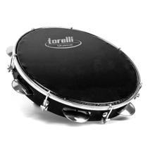 Pandeiro Injetado 10'' Torelli Preto Pele Preta TP-301