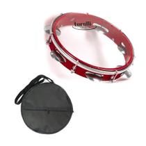 Pandeiro Injetado em Abs de 10 Polegadas com Pele Cristal + Capa Pandeiro Injetado em Abs de 10 Polegadas com Pele Cristal + Capa