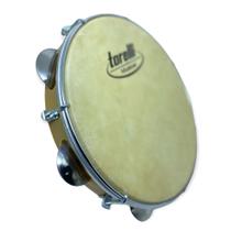 Pandeiro injetado torelli 10" pele animal- natural
