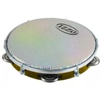 Pandeiro izzo 10 pol abs amarelo com pele metalizada