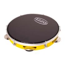 Pandeiro izzo 10 pol abs amarelo com pele preta 3340am