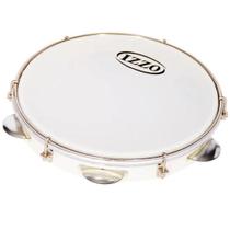 Pandeiro izzo 10 pol abs branco com pele leitosa
