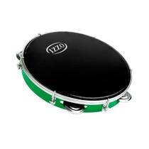 Pandeiro izzo 10 pol abs verde com pele preta 3340vd Pandeiro izzo 10 pol abs verde com pele preta 3340vd