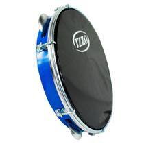 Pandeiro izzo 10 polegadas abs com pele preta 3440 azul