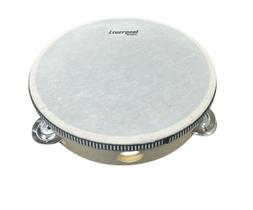 Pandeiro liverpool 8 madeira infantil pele nylon