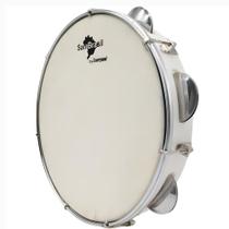 Pandeiro liverpool sambrasil pele animal 10 branco