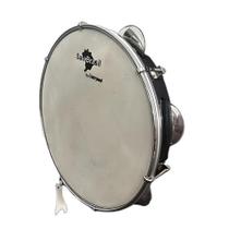 Pandeiro liverpool sambrasil pele animal 10 preto