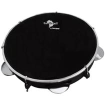 Pandeiro liverpool sambrasil premium 10 preto c/ pele preta