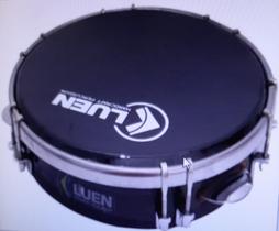 Pandeiro luen 10 em madeira/fórmica preto.