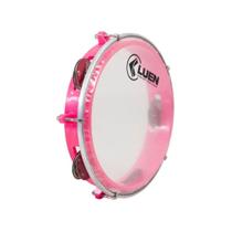 Pandeiro luen 8 junior abs rosa pele cristal 40084rs