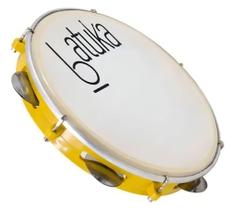 Pandeiro Luen Amarelo 10 Pol P.Leitosa Batuka+Capa Simples