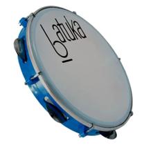 Pandeiro Luen Azul 10 Pol Pele Leitosa Batuka
