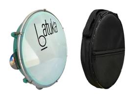 Pandeiro Luen Verde 10 Pol Pele Leitosa Batuka+Capa Simples