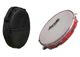 Pandeiro Madeira 08 P.Leitosa - Tp355 Torelli + Capa Luxo