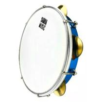 Pandeiro Madeira 12" PVC Azul Leitosa PD-12LE BLS - Phx