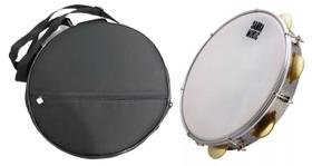 Pandeiro Madeira Phx 12" Prof.PD12LE Samba Music+Capa Simple