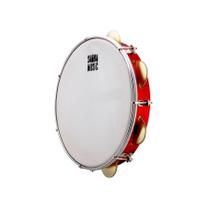 Pandeiro Madeira PVC Vermelho 7 AF. C/Pele Leitosa 10 PHX
