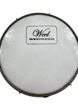 Pandeiro Madeira Weel 10pol cor Branco Plat Inox.