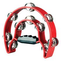 Pandeiro Meia Lua 10 Platinelas Premium TB-10 Vermelho