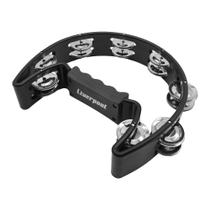 Pandeiro Meia Lua Liverpool 16 platinelas em aço inox Pandeiro Meia Lua Liverpool 16 platinelas em aço inox