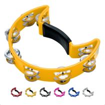 Pandeiro Meia Lua Profissional Pandeirola de Mão Colorida Instrumento Percussão Musical Em ABS Zaidans Pandeiro Meia Lua Profissional Pandeirola de Mão Colorida Instrumento Percussão Musical Em ABS Zaidans