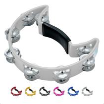 Pandeiro Meia Lua Profissional Pandeirola de Mão Colorida Instrumento Percussão Musical Em ABS Zaidans Pandeiro Meia Lua Profissional Pandeirola de Mão Colorida Instrumento Percussão Musical Em ABS Zaidans