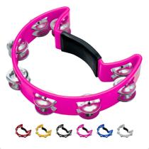 Pandeiro Meia Lua Profissional Pandeirola de Mão Colorida Instrumento Percussão Musical Em ABS Zaidans Pandeiro Meia Lua Profissional Pandeirola de Mão Colorida Instrumento Percussão Musical Em ABS Zaidans