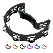 Pandeiro Meia Lua Profissional Pandeirola de Mão Colorida Instrumento Percussão Musical Em ABS Zaidans