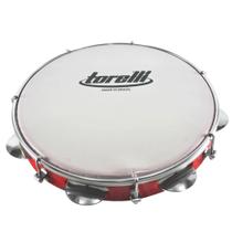 Pandeiro Nylon Pele Leitosa Vermelho 10,5 Torelli