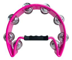 Pandeiro Pandeirola Meia Lua Rosa Str66