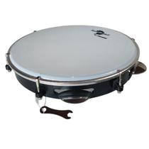 Pandeiro Preto 10" Pele Branca Sam Brasil Novo Liverpool