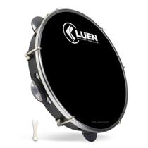 Pandeiro Profissional Luen 10 ABS Preto 40042PT Pele Preta